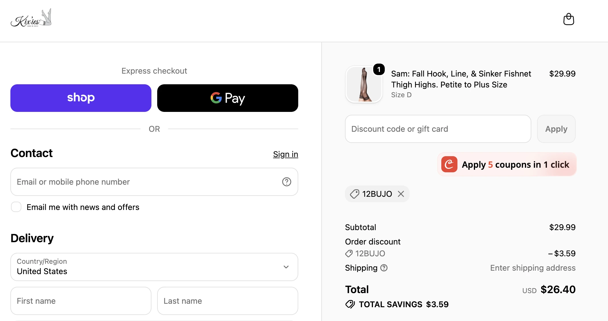 Use Discount Code 12BUJO for an 12% OFF Sitewide at kixies.com